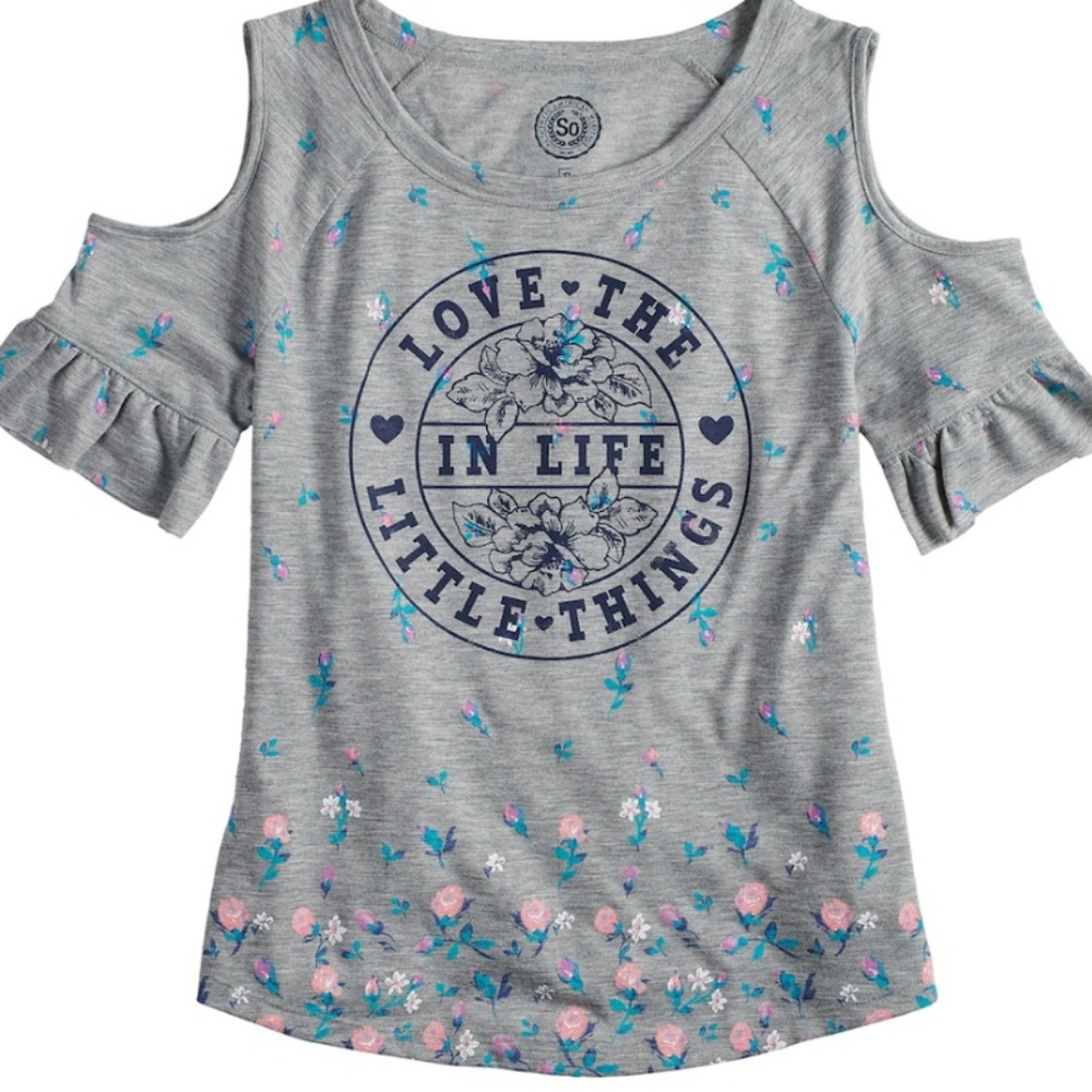 NWT Girls cold shoulder top
